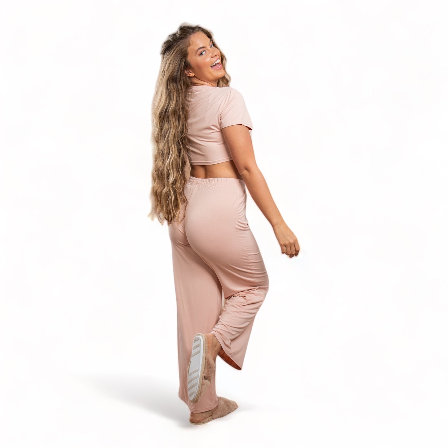 Camille Blush Crop Top & Flowy Pants