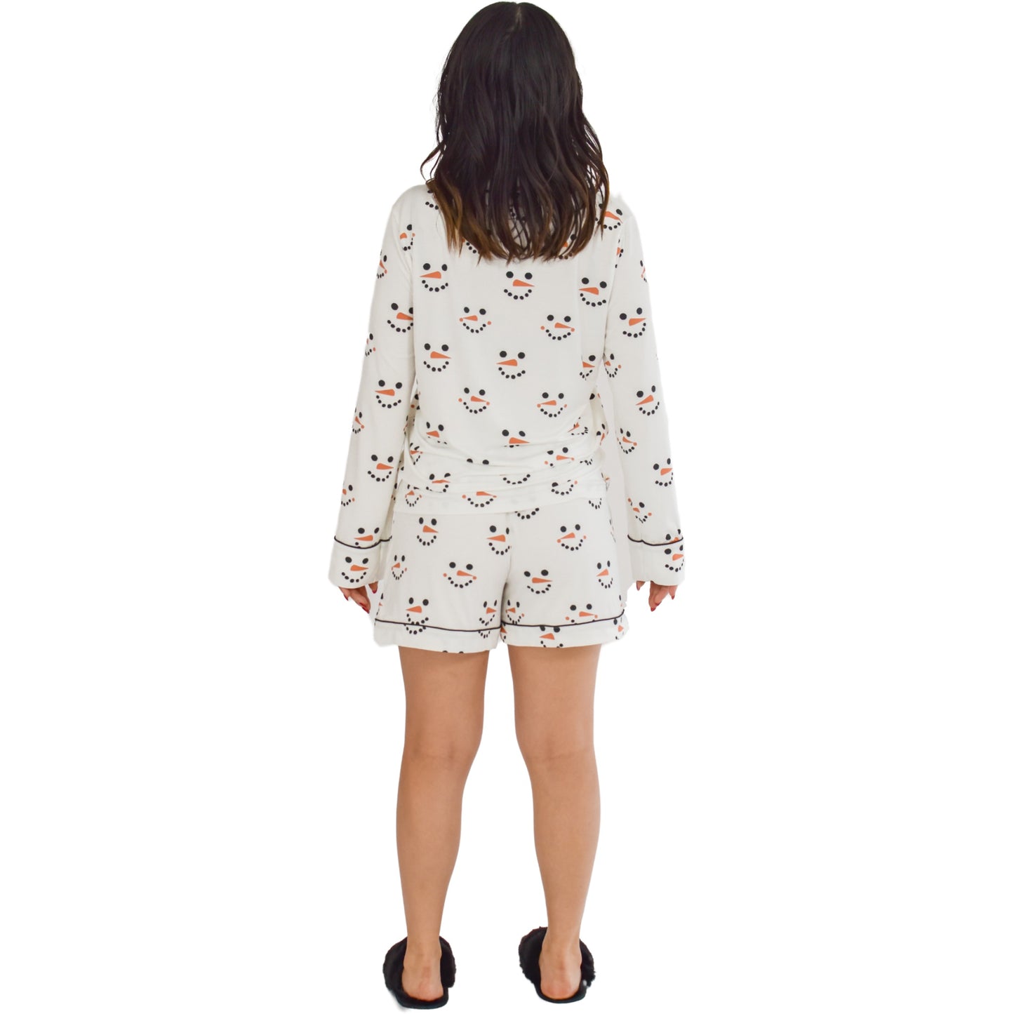 Quinn Snowman Christmas Pajamas Long Sleeve Short Set