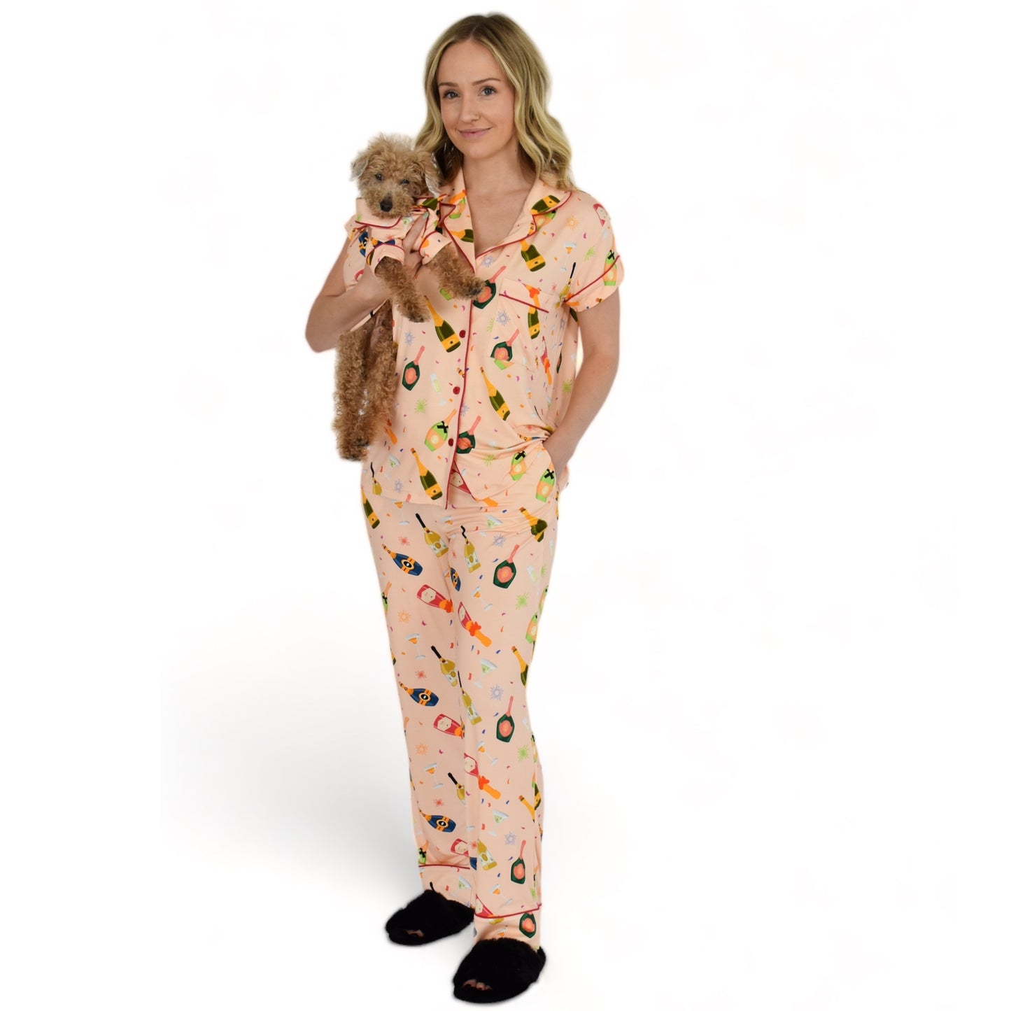 Luna Celebration Party Pajamas Short Sleeve Long Pants Set