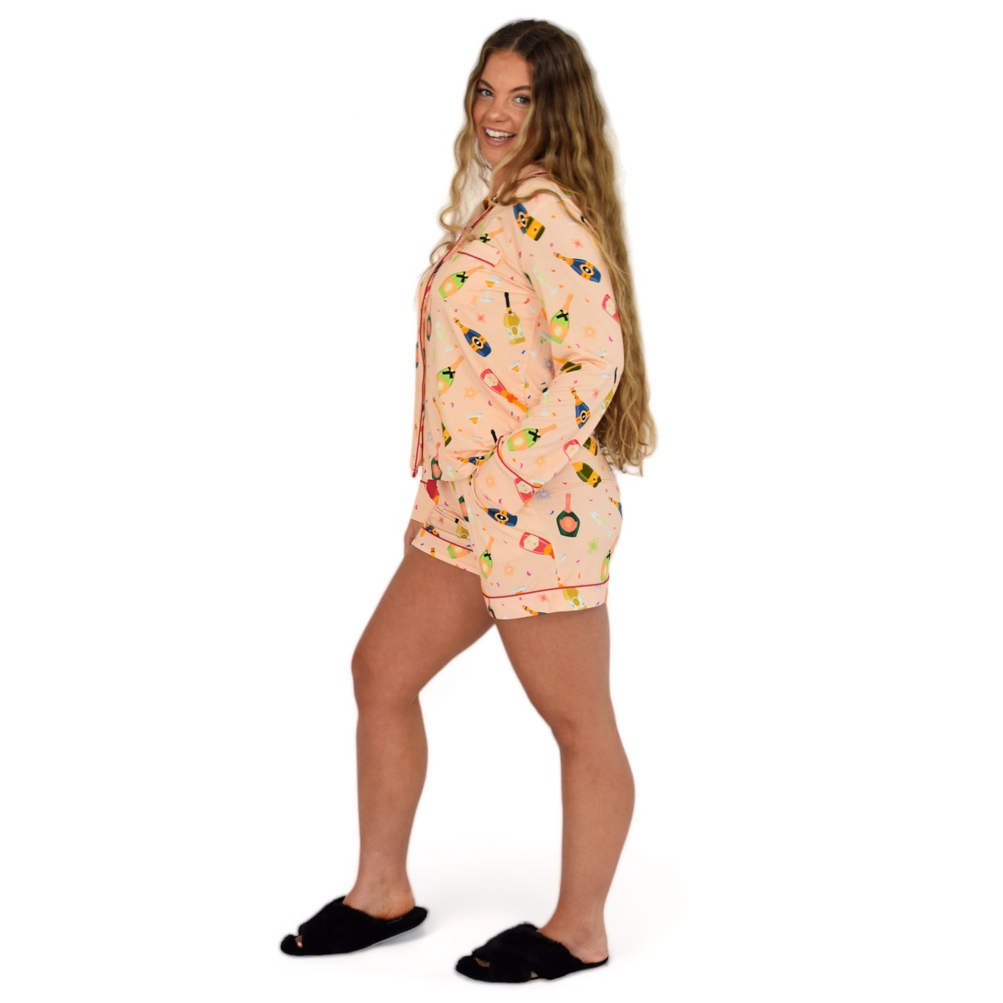 Quinn Celebration Party Pajamas Long Sleeve Short Set